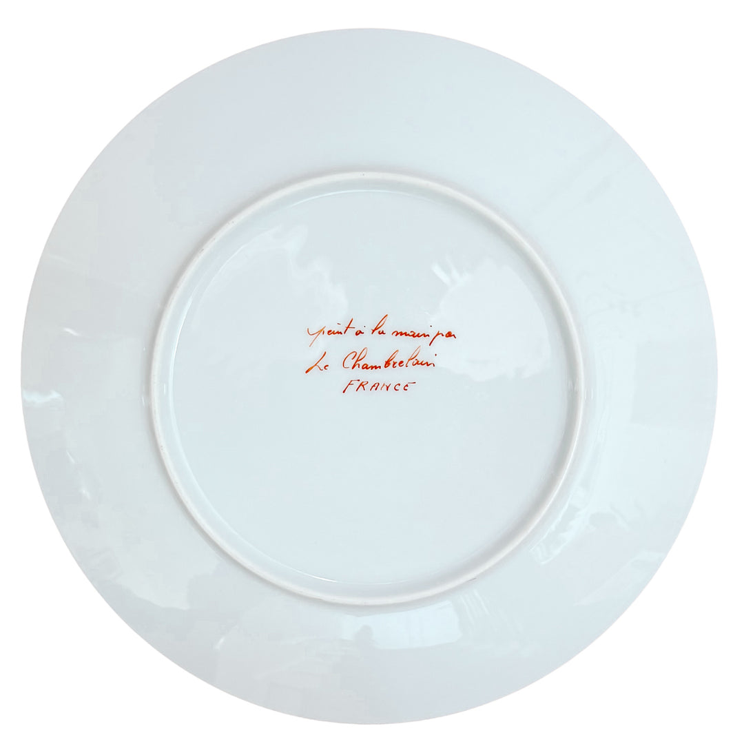 Hand-Painted French Fruit/Vegetable Plates by Atelier of Le Chambrelain Paris