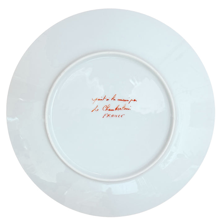 Hand-Painted French Fruit/Vegetable Plates by Atelier of Le Chambrelain Paris