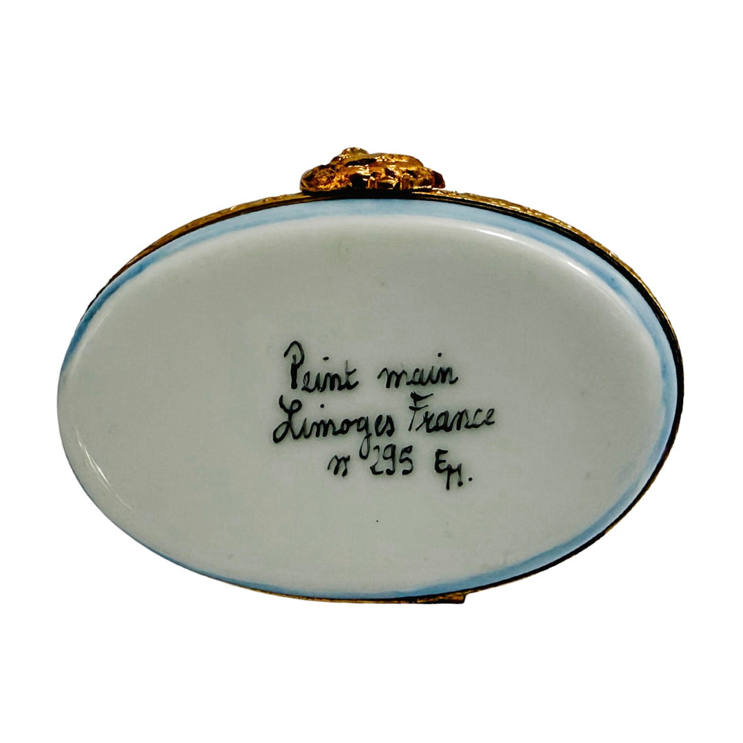 Hand-Painted French Seven Swans A-Swimming Limoges Box