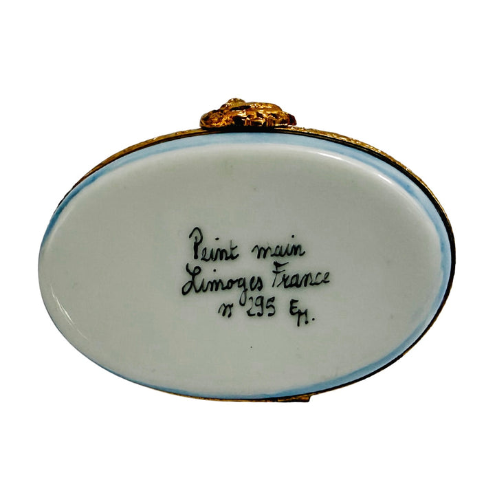 Hand-Painted French Seven Swans A-Swimming Limoges Box