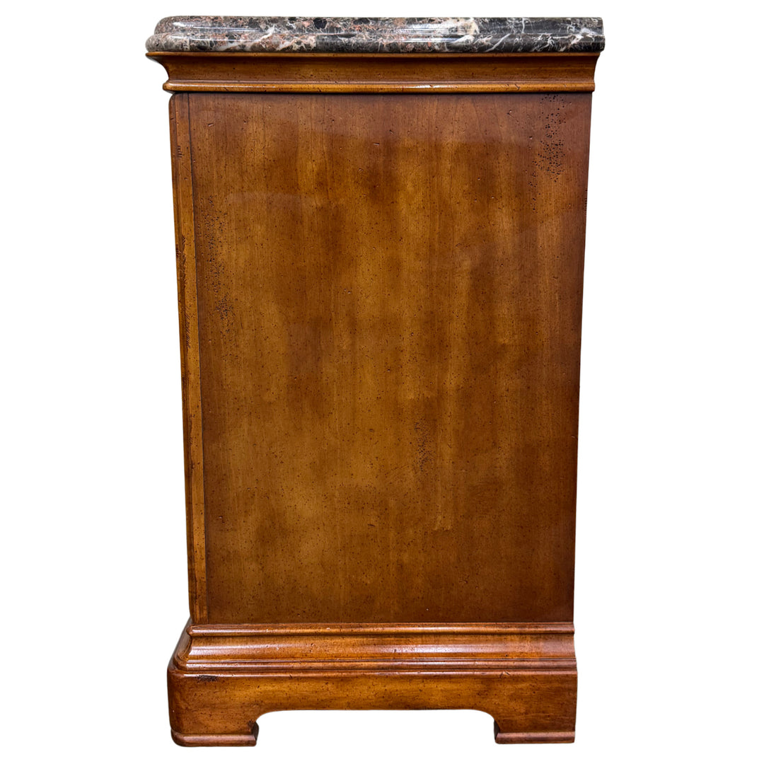 Henredon French Provincial 3-Drawer Commode Chest With Italian Marble Top