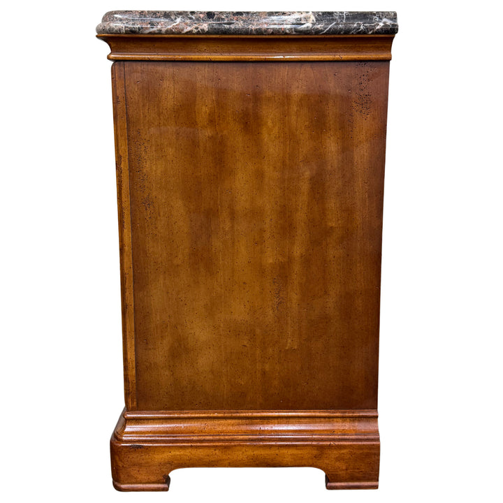 Henredon French Provincial 3-Drawer Commode Chest With Italian Marble Top