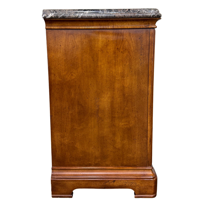 Henredon French Provincial 3-Drawer Commode Chest With Italian Marble Top