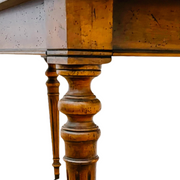 Henredon Neoclassical Style Walnut Sofa Table on Casters