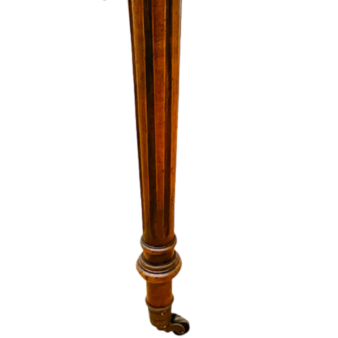 Henredon Neoclassical Style Walnut Sofa Table on Casters