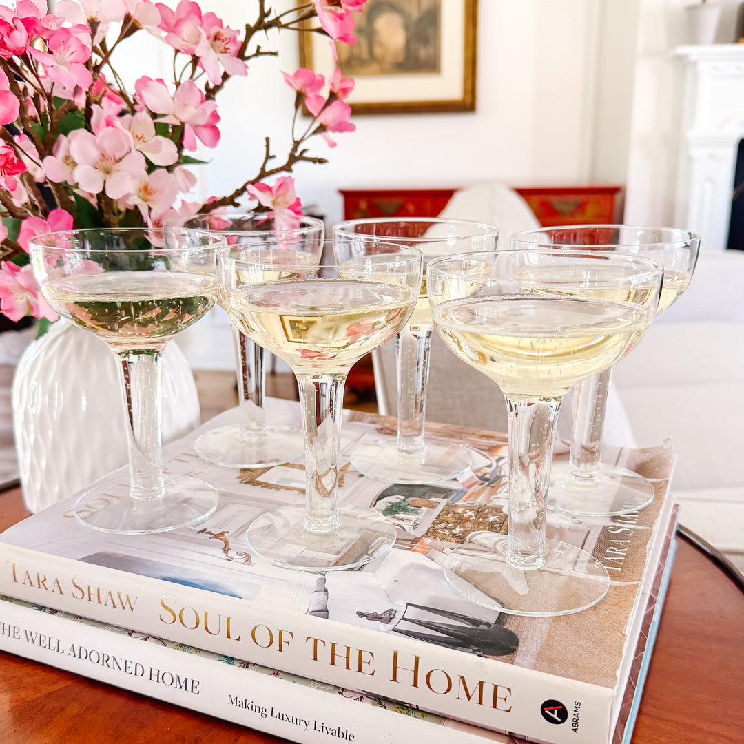 Hollow Stem Coupe Glasses