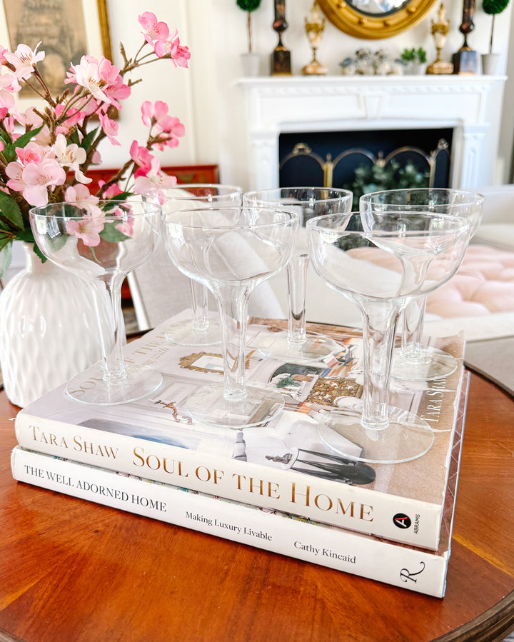Hollow Stem Coupe Glasses