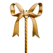 Hollywood Regency Tall Gold Metal Bow & Tassels Wall HangingsHollywood Regency Tall Gold Metal Bow & Tassels Wall Hangings