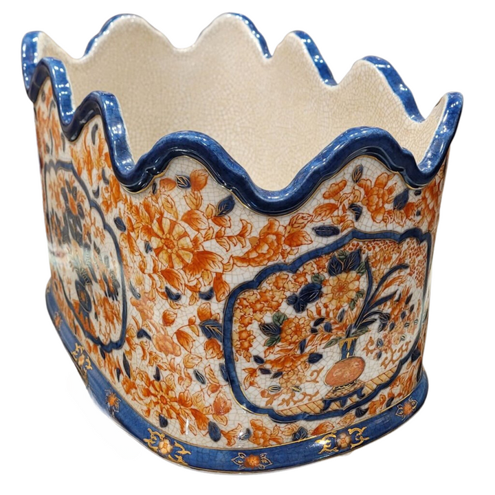 Imari Scalloped Cachepot Planter