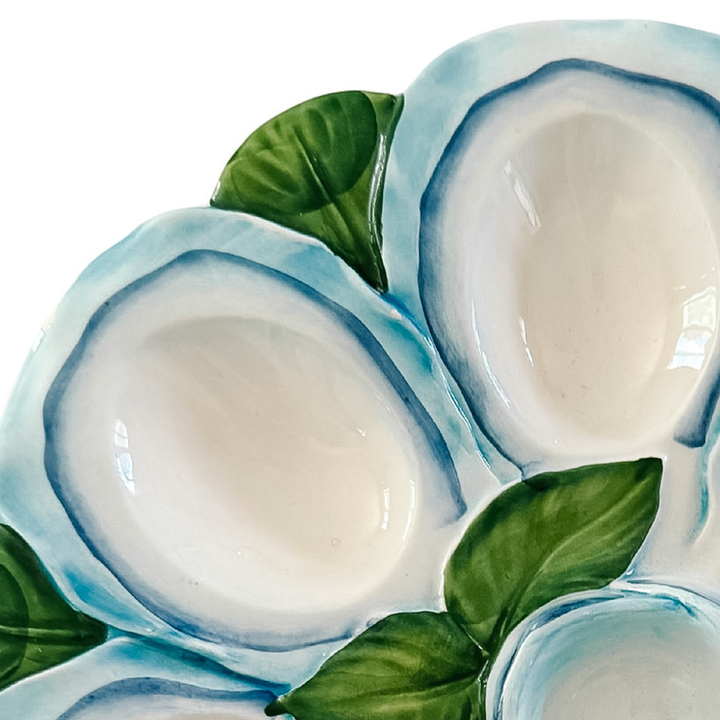 Italian Ceramic Oyster & Deviled Egg Plate – Bassano Del Grappa Majolica