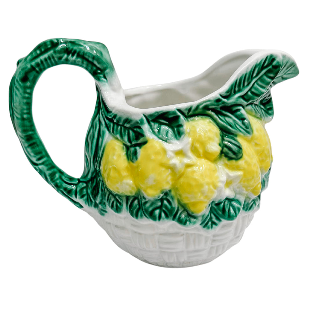 Italian Embossed Lemon Basket Drinking Pitcher