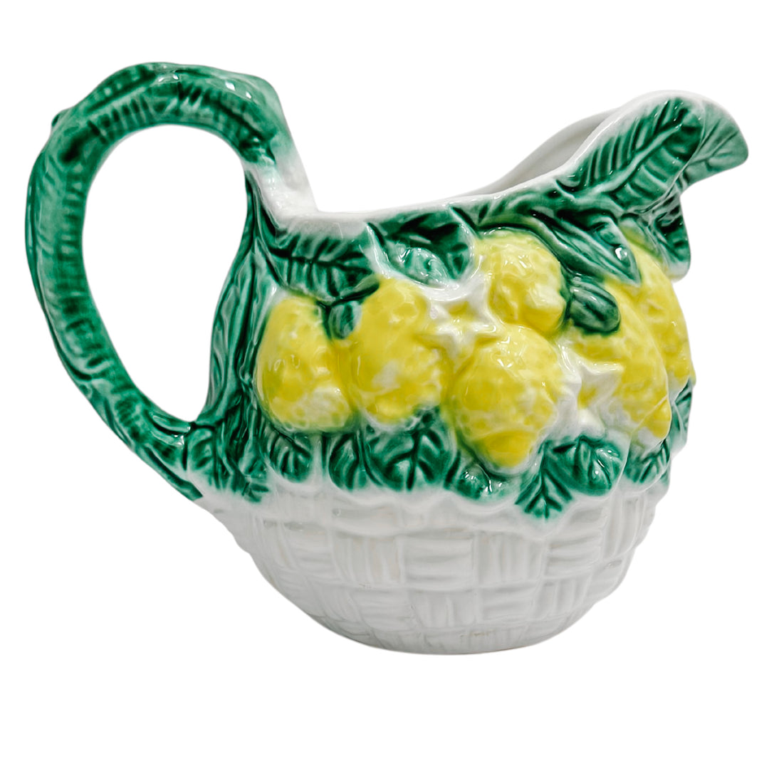 Italian Embossed Lemon Basket Drinking Pitcher