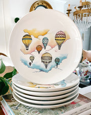 Italian Hot Air Balloon Coupe Dinner Plates