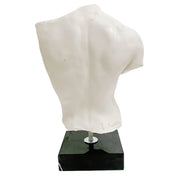 Italian Male Torso Sculpture on Marble Base