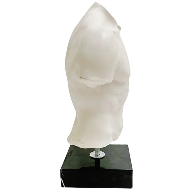 Italian Male Torso Sculpture on Marble Base