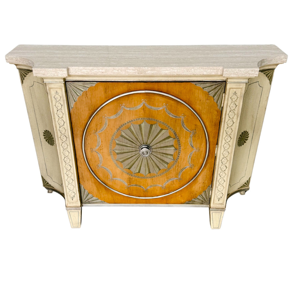 Italian Neoclassical Style Hand-Painted Console Cabinet or Commode