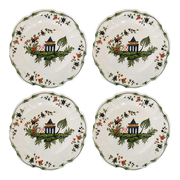 1960s Italian Nove Faience Salad Plates Set