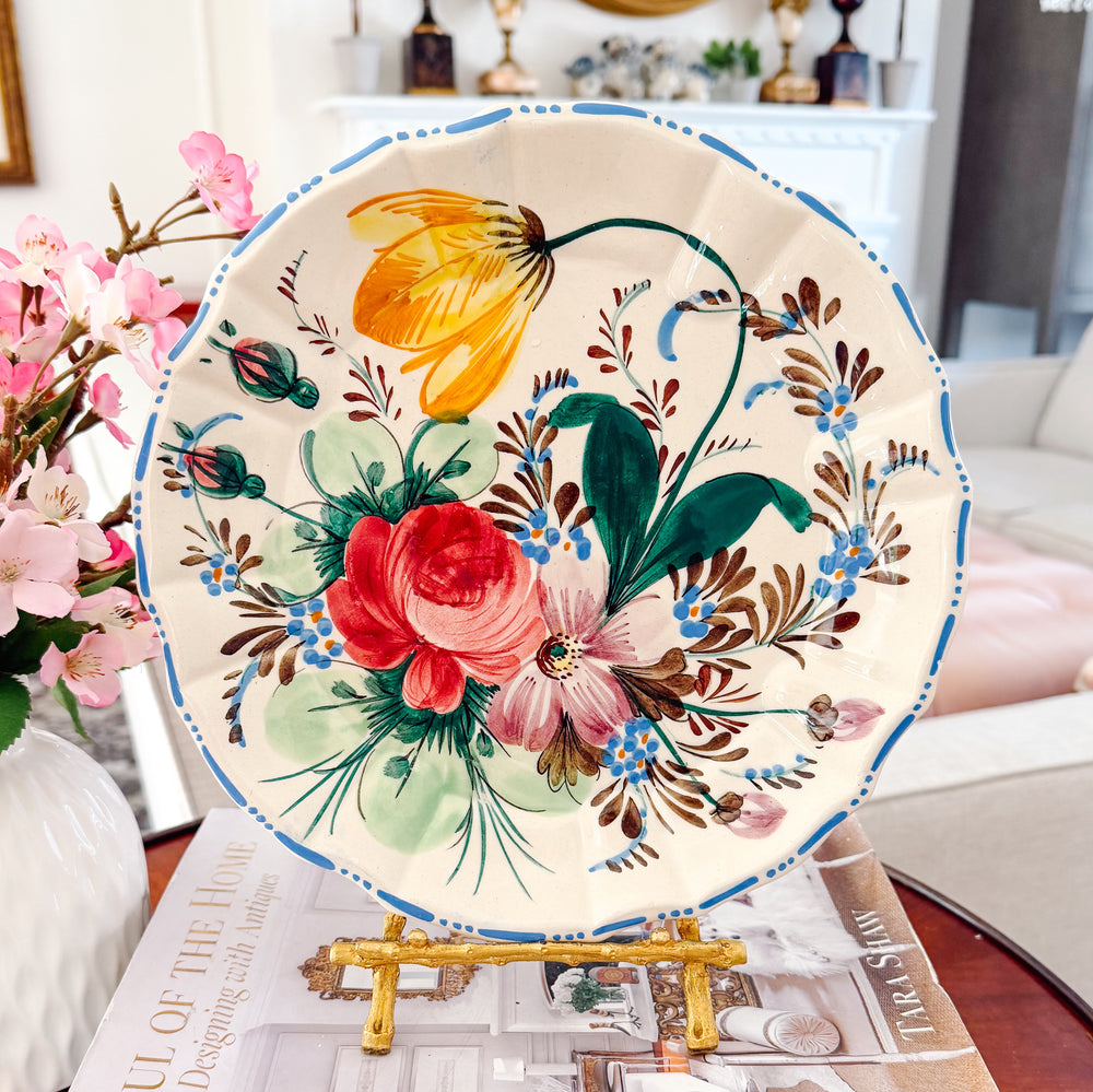 Italian Renaissance Majolica Floral Plate