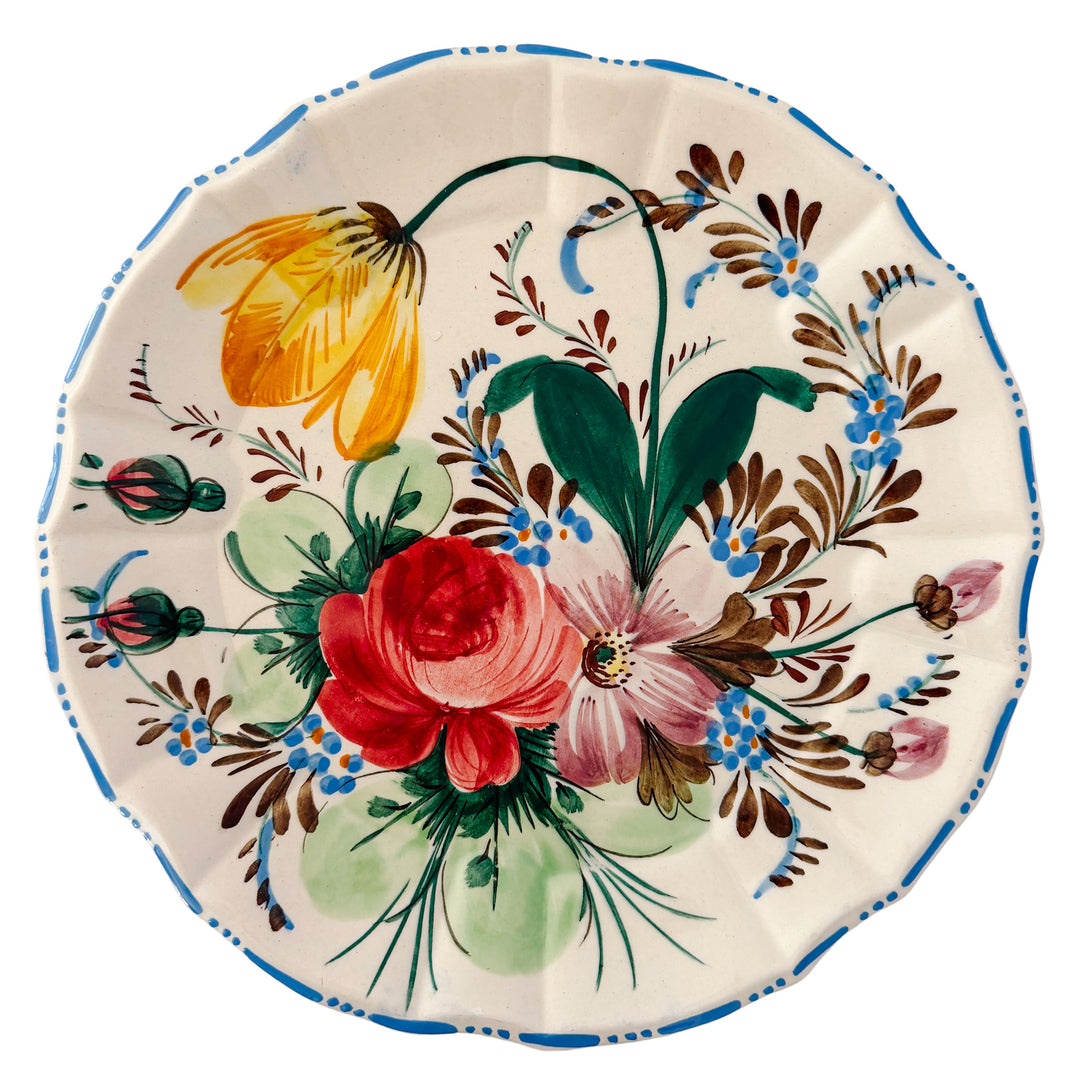Italian Renaissance Majolica Floral Plate