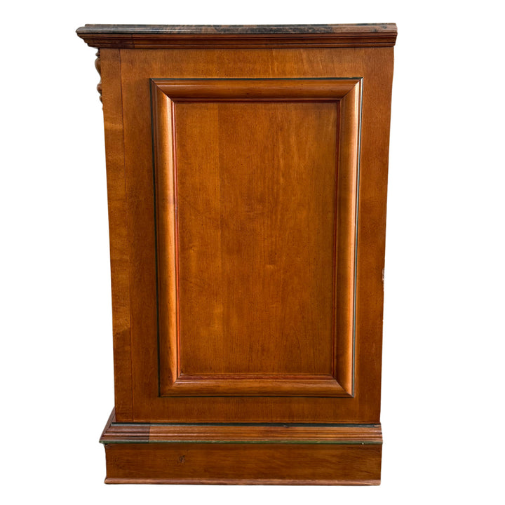 Italian Renaissance Revival Carved 3-Drawer Chest With Marble Top by Pulaski