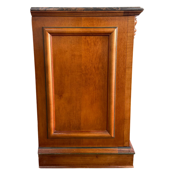 Italian Renaissance Revival Carved 3-Drawer Chest With Marble Top by Pulaski