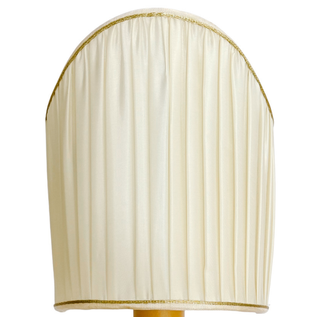 Italian Baroque Giltwood Wall Sconces with Pleated Silk Shades