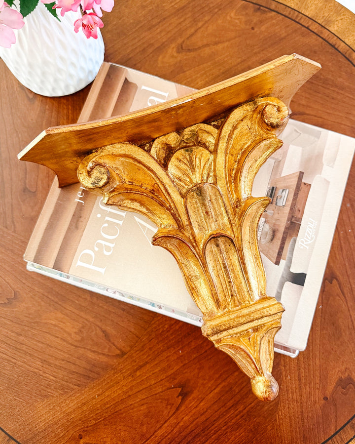 Vintage Italian Hollywood Regency Giltwood Wall Bracket