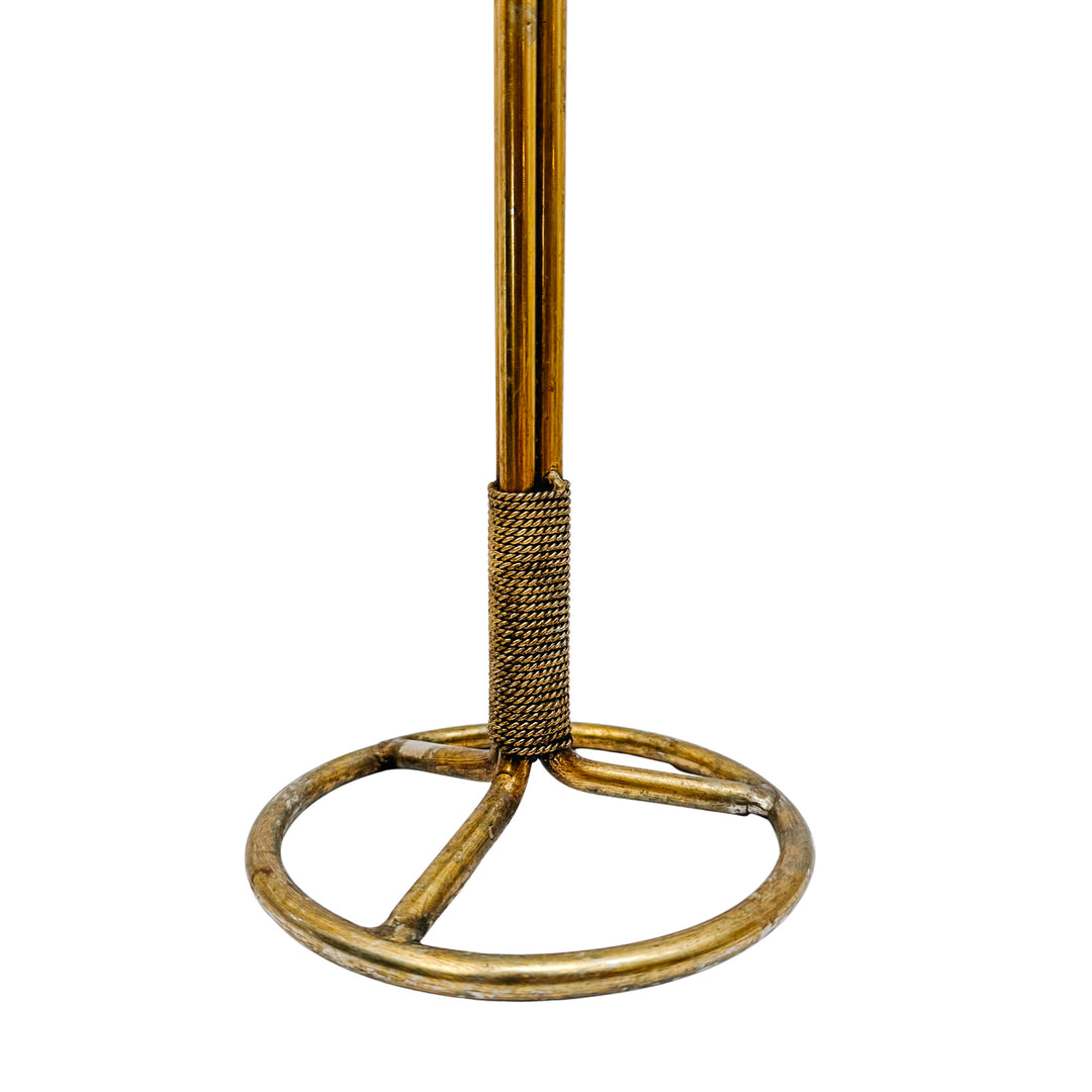 Italian Tole Gilt Rope Three Ring Towel Holder