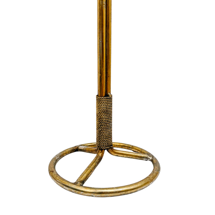 Italian Tole Gilt Rope Three Ring Towel Holder