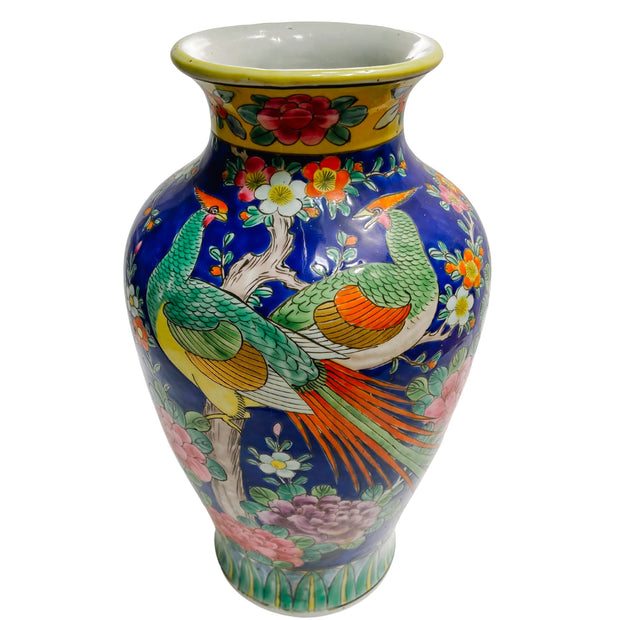 Japanese Arita Phoenix Bird Baluster Vase