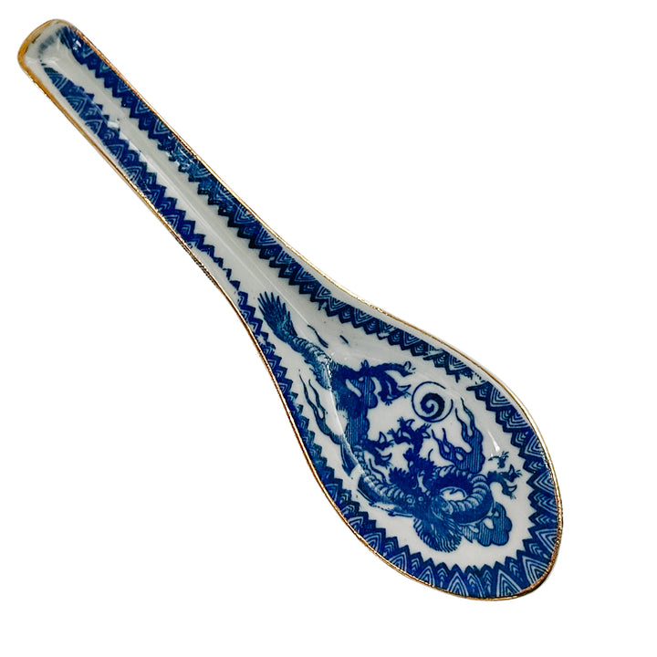 Japanese Dragon Transferware Porcelain Spoons