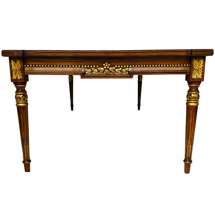 Karges French Regency Louis XVI Style Burl Wood & Gilt Coffee Table