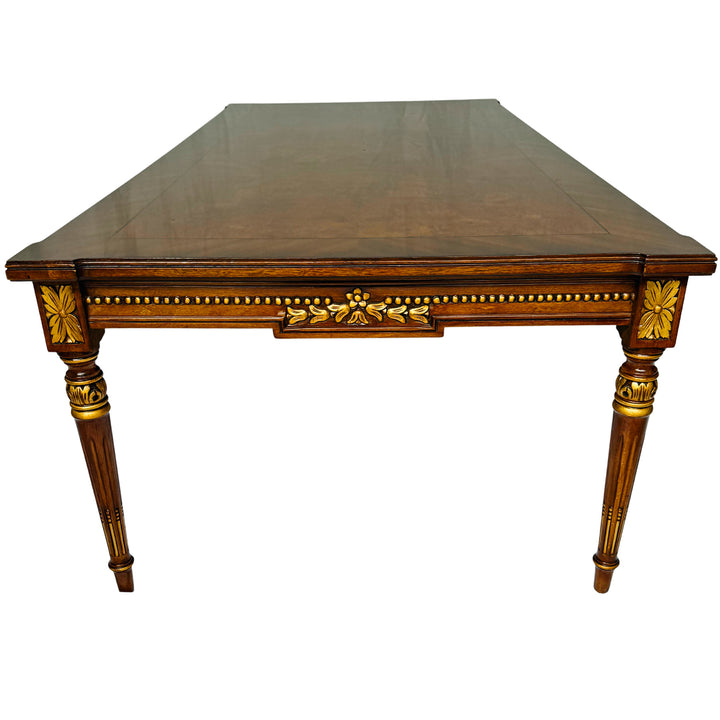 Karges French Regency Louis XVI Style Burl Wood & Gilt Coffee Table