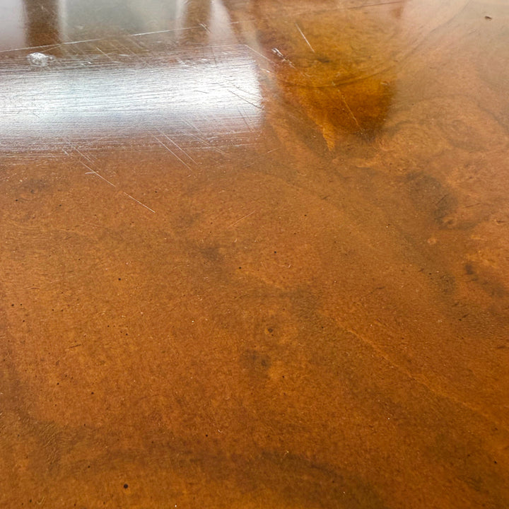 Karges French Regency Louis XVI Style Burl Wood & Gilt Coffee Table