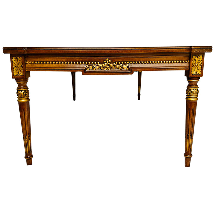 Karges French Regency Louis XVI Style Burl Wood & Gilt Coffee Table