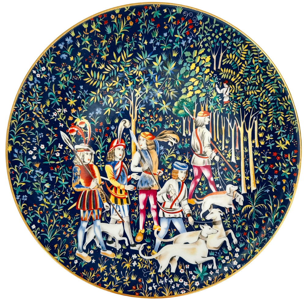 La Chasse A La Licorne Limoges Plates Set