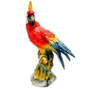 Large 19.5” Italian Ceramic Parrot Cockatiel Statue