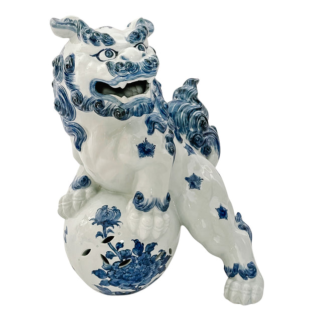 Vintage Large Blue & White Japanese Kutani Komainu