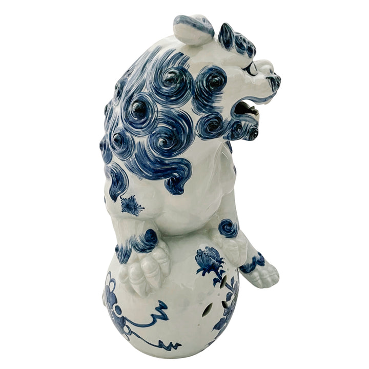 Vintage Large Blue & White Japanese Kutani Komainu