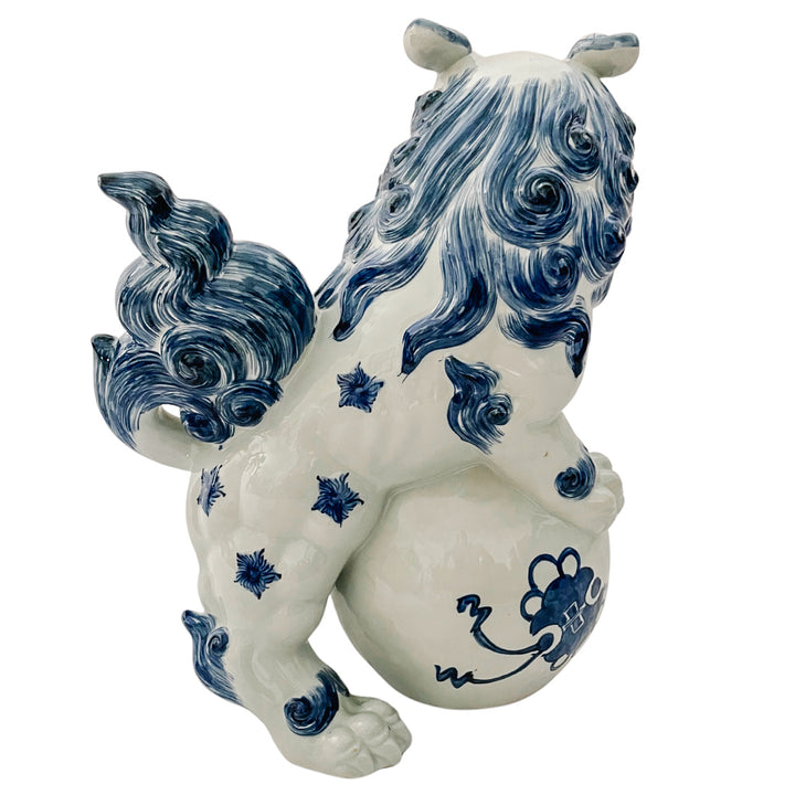 Vintage Large Blue & White Japanese Kutani Komainu