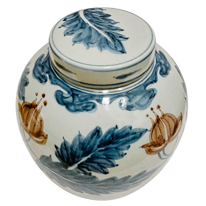 Large Blue & White Porcelain Jar