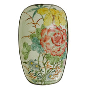 Large Chinese Porcelain Shard Box With Pink Peony