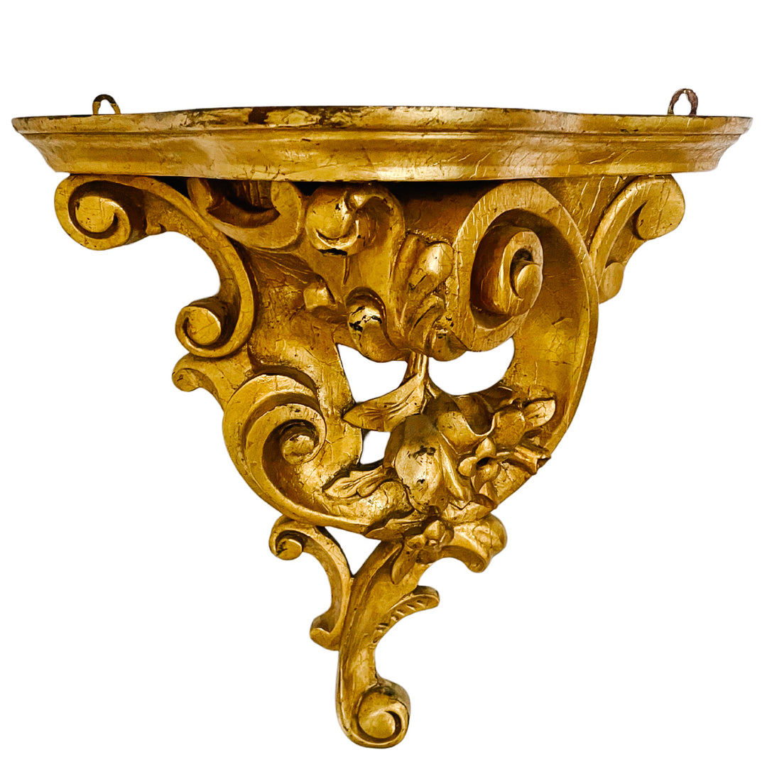 Large Italian Hollywood Regency Giltwood Wall Bracket