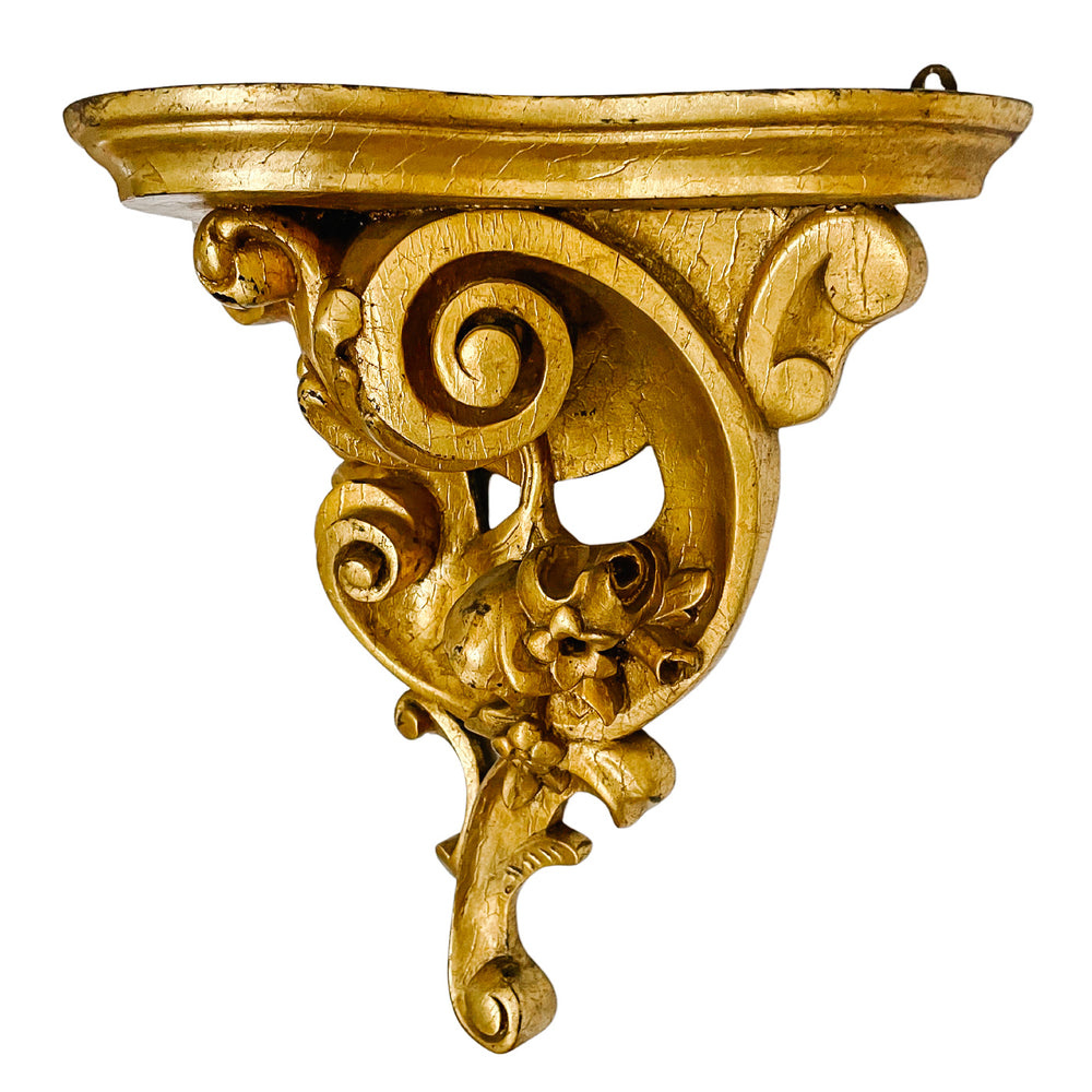 Large Italian Hollywood Regency Giltwood Wall Bracket