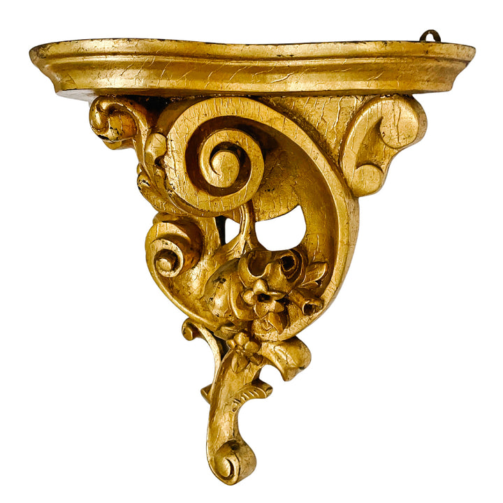 Large Italian Hollywood Regency Giltwood Wall Bracket