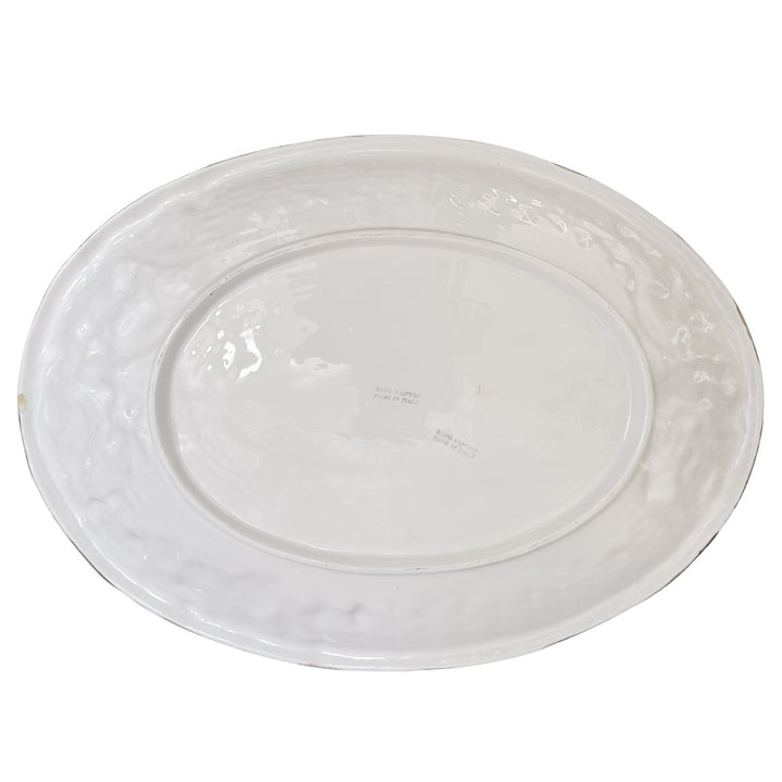 X-Large Italian Majolica Soup Tureen Set – Hand-Painted Blackberry & Basketweave Motif