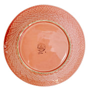 Large Pink Leaf Salad Serving Bowl by Bordallo Pinheiro