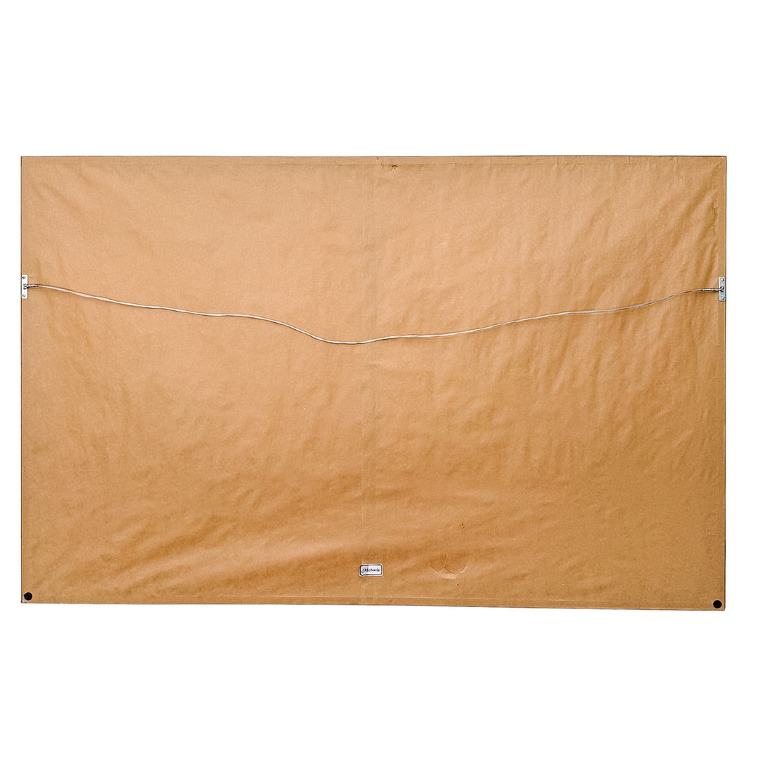 Large Scale Framed Venetian Canal Scene Neoclassical Architectural Mural Style Painting on Board