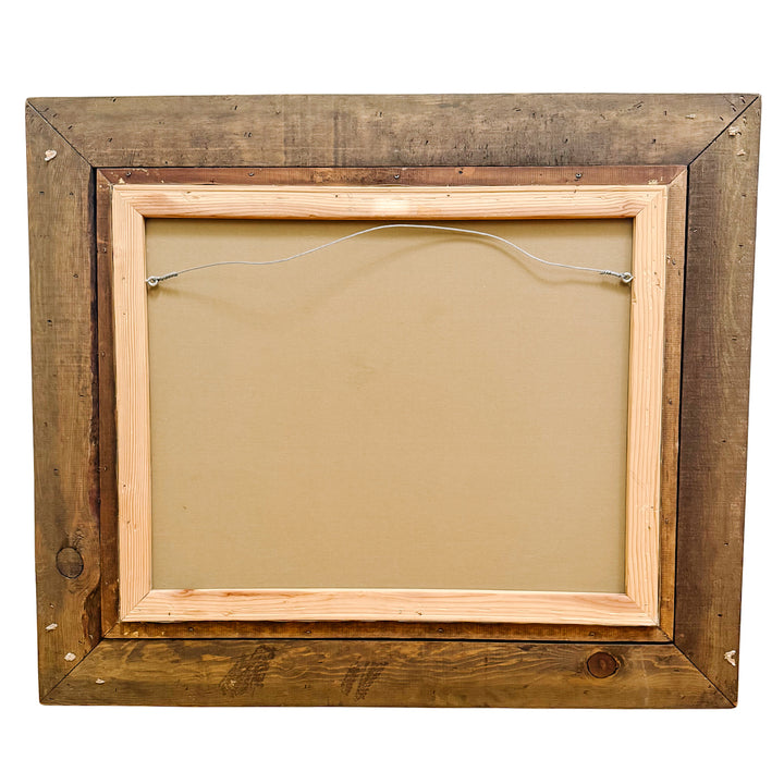 Large Scale Mid-Century Dutch Street Scene Oil on Canvas Painting After Willem Koekkoek