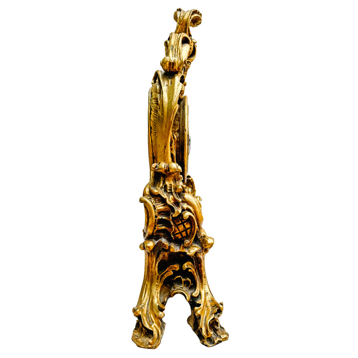 Large Scale Vintage Rococo Style Gilt Table Clock, German Movement